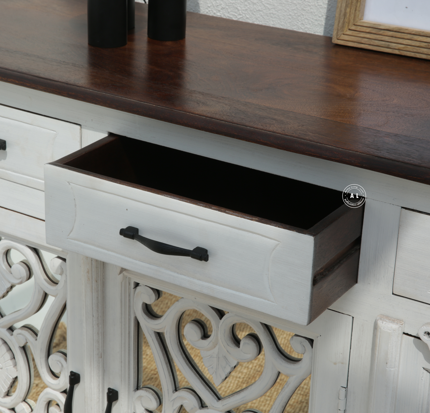Morley Wooden 3 Door 3 Drawer Cabinet – White Finish