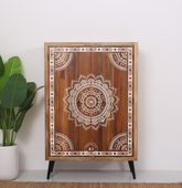 Solid Mango Wood Carved Sideboard Arina Living