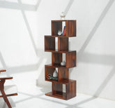Moxie Sheesham Wood Bookshelf - Honey Finish Arina Living