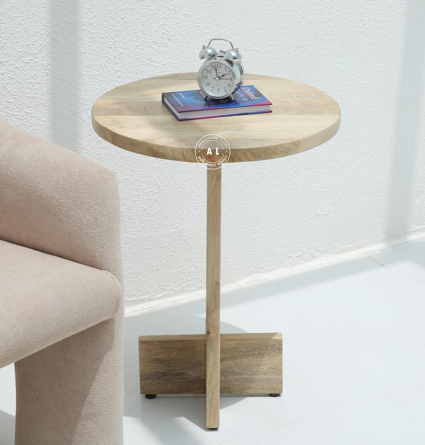 Suffy Mango Wood Side Table – Natural Finish