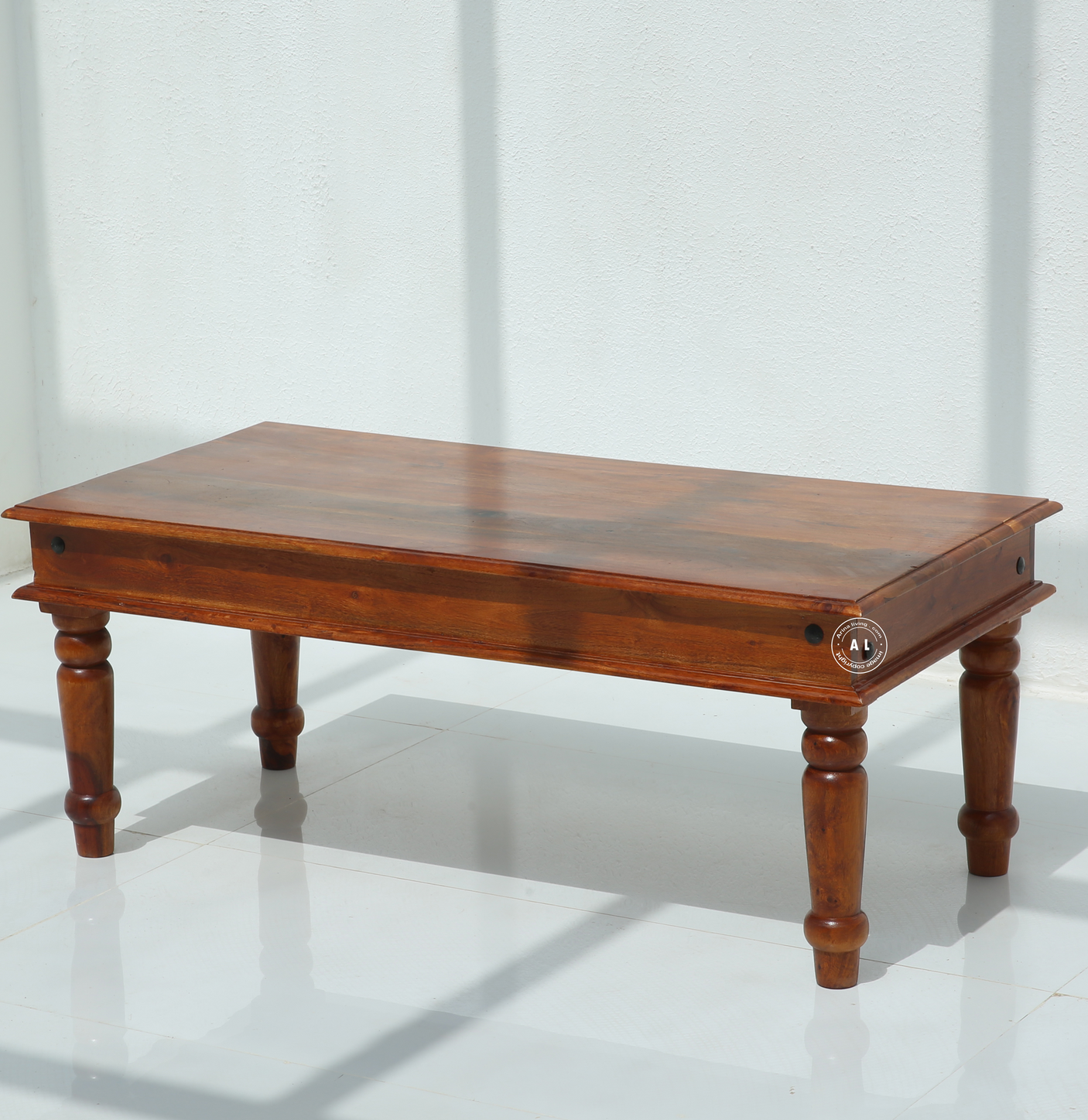 Meldrum Sheesham Wood Coffee Table – Honey Finish