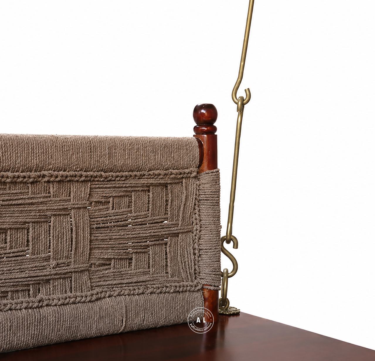 Solid Sheesham Wood Swing/Jhula - honey finish