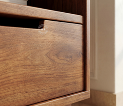 Savarna solid Mango Wood TV Unit with Natural Cane Detailing Arina Living