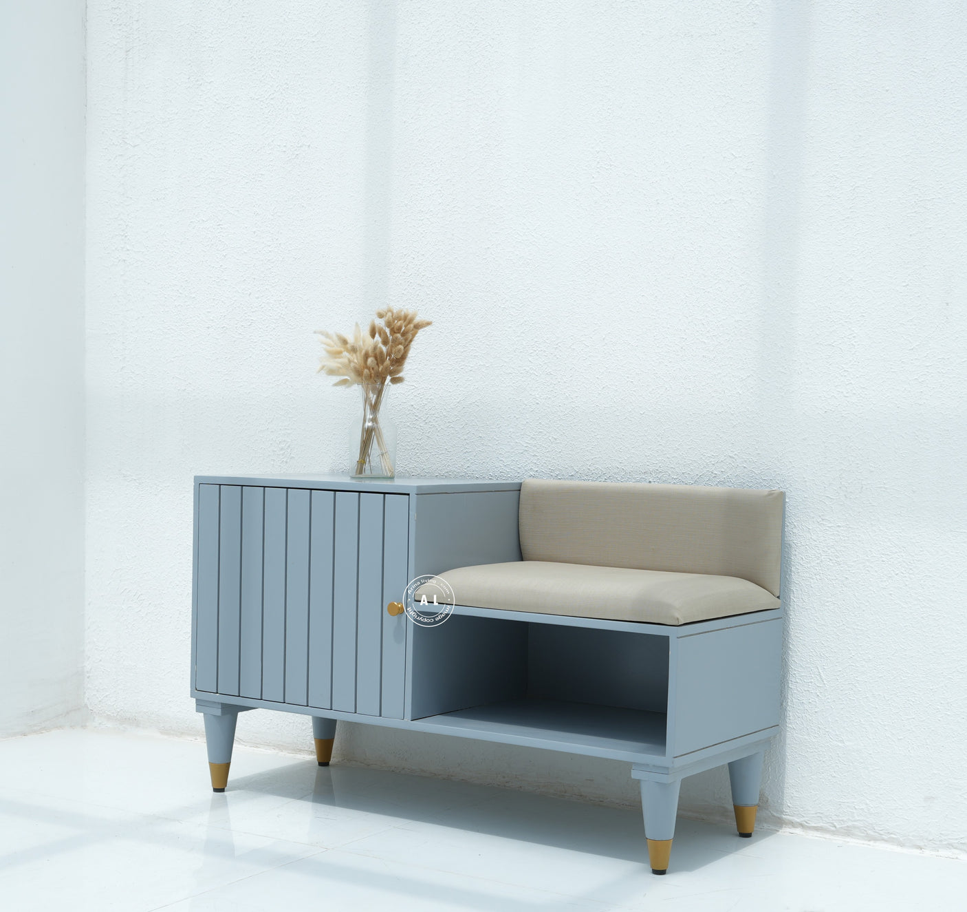 Solid Wood Shoe racks - Grey finish Arina Living