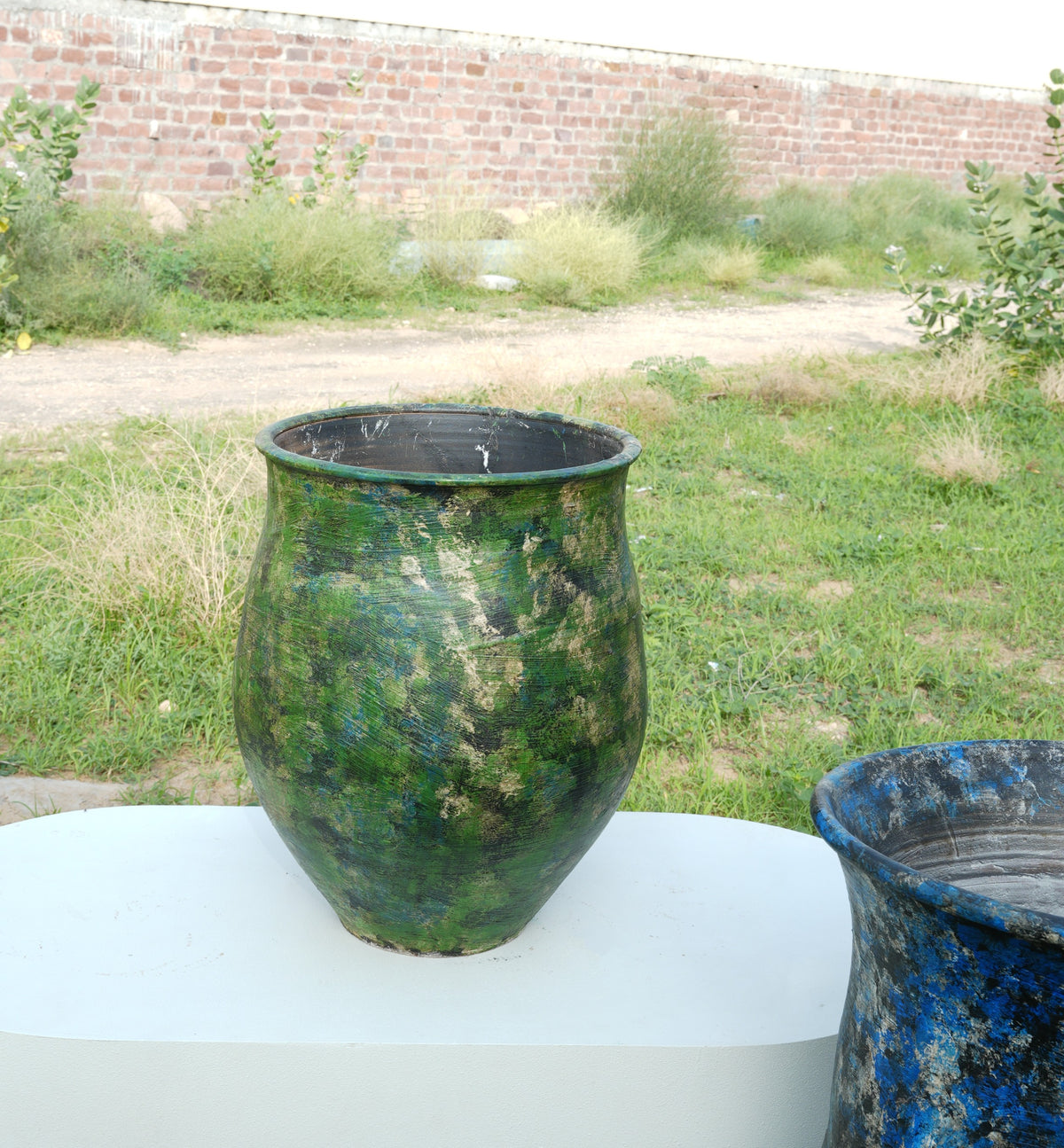 Handcrafted Terracotta Decorative Planters - Set of 2 Arina Living