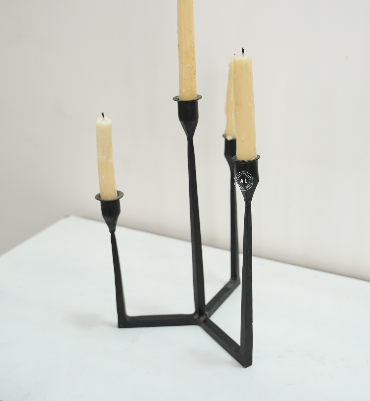 Black Metal Candle Holder Arina Living