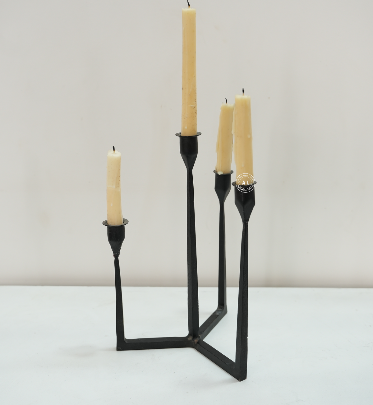 Black Metal Candle Holder Arina Living