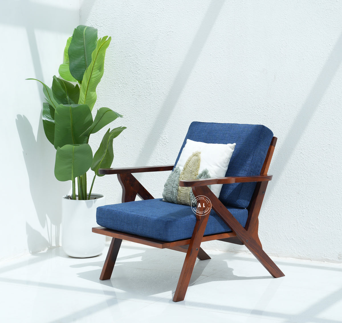 sheesham wood Lounge Chair Arina Living