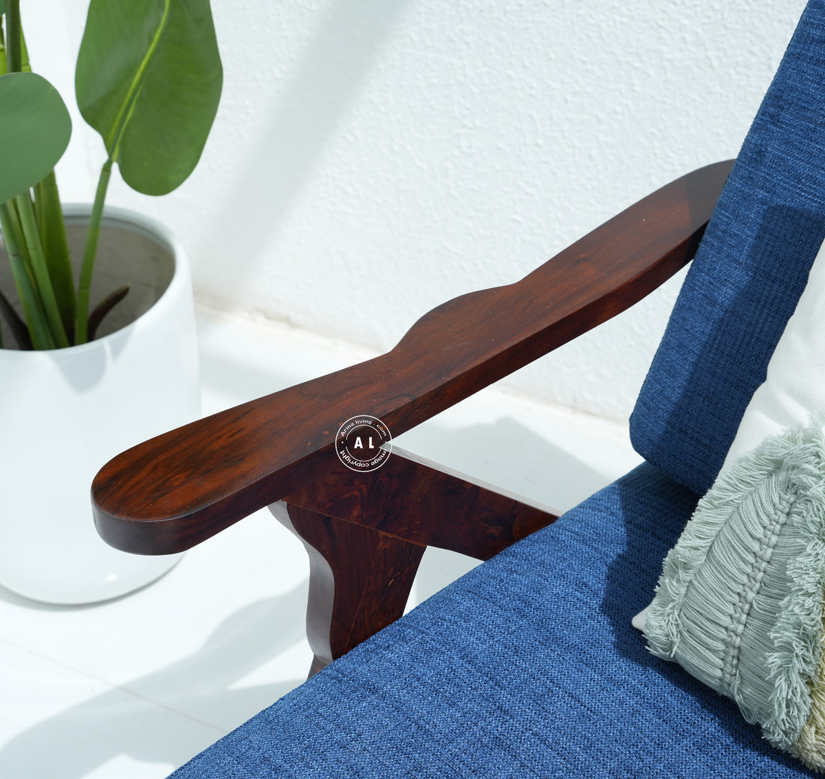 sheesham wood Lounge Chair Arina Living