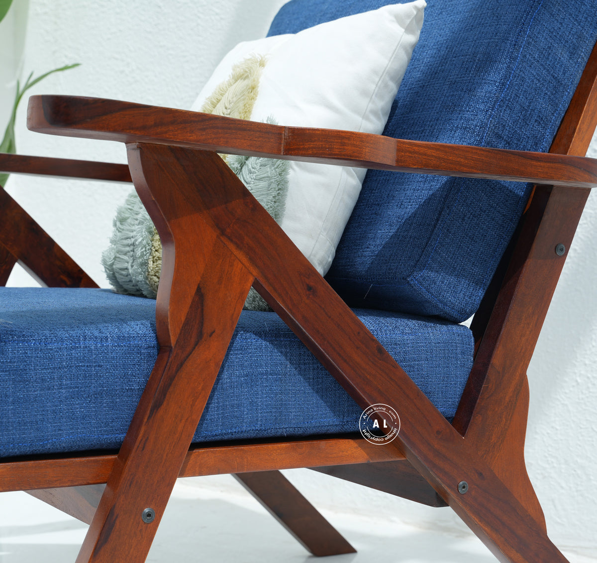 sheesham wood Lounge Chair Arina Living