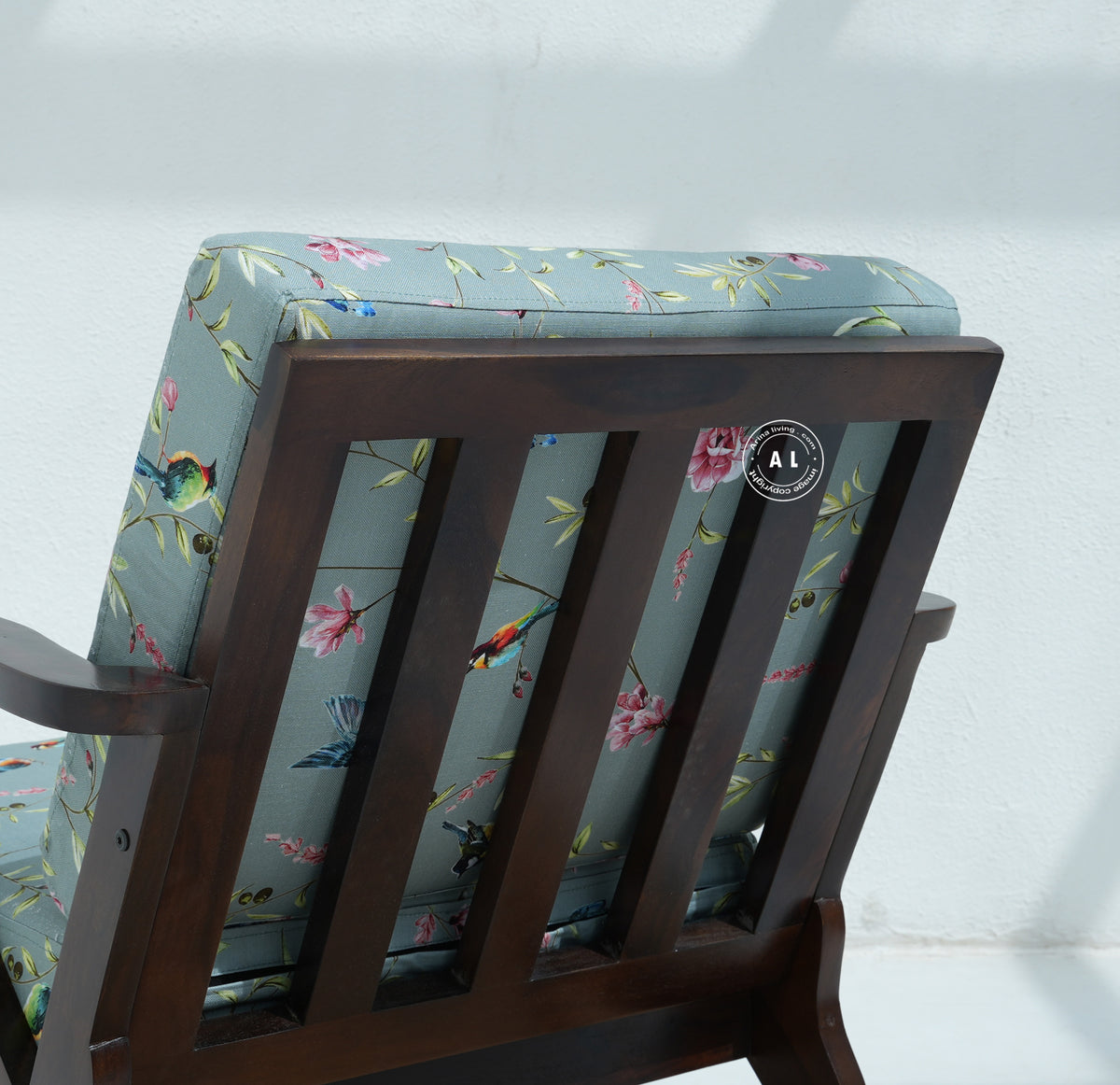 sheesham wood Lounge Chair - Walnut finish Arina Living