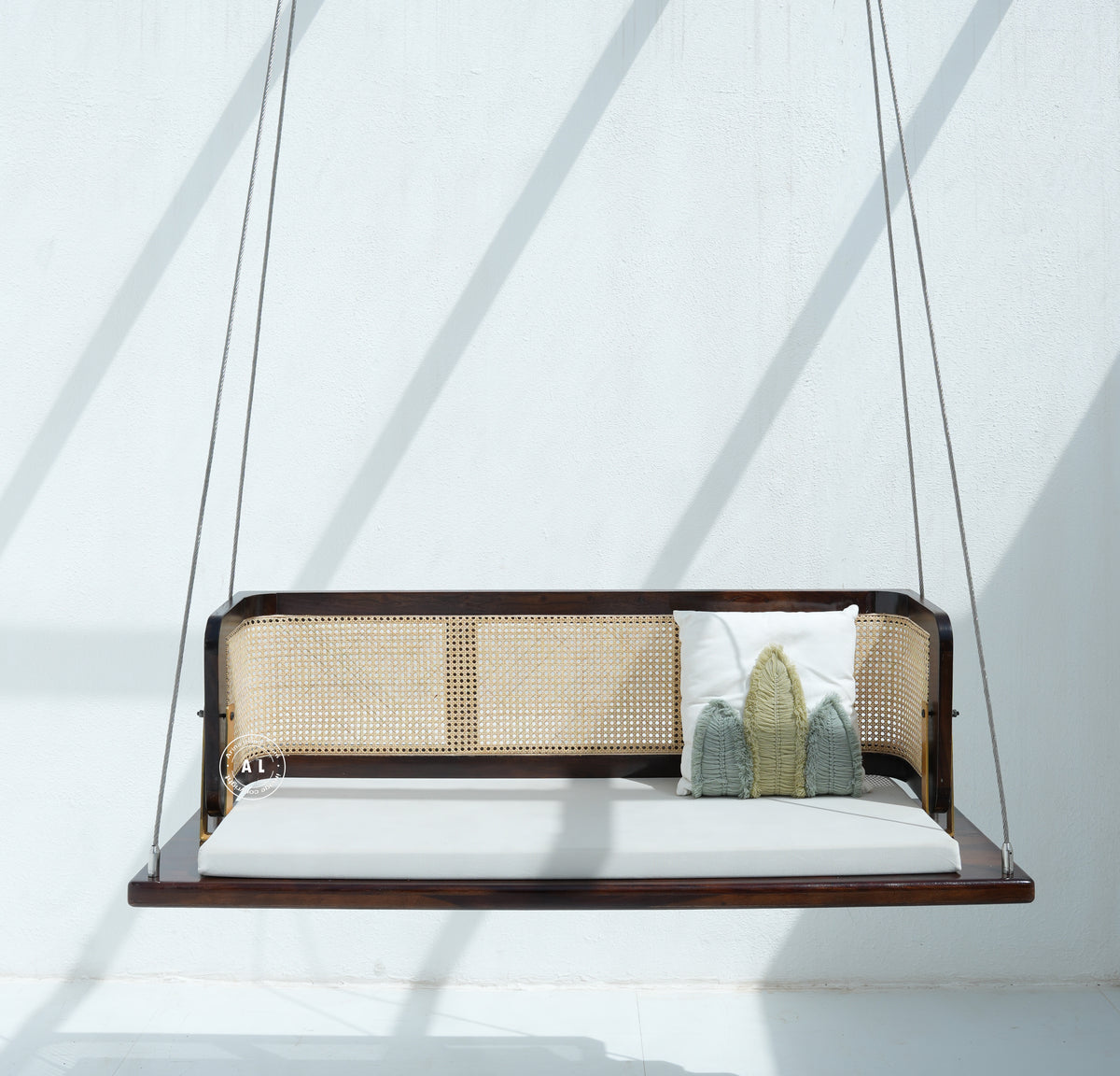 Prestow Sheesham Wood Swing Chair - Honey finish Arina Living