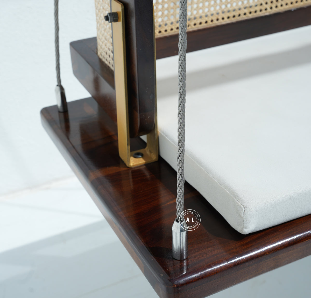 Prestow Sheesham Wood Swing Chair - Honey finish Arina Living
