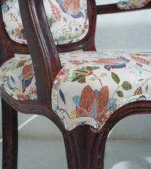 Upholstered Sheesham Wood Dining Chair - Teak finish Arina Living