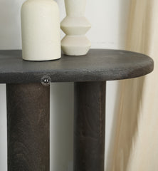 solid wood console table - black finish Arina Living