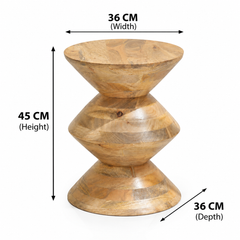 Harold Mango Wood Side Table – Solid Wood | Natural Finish Arina Living