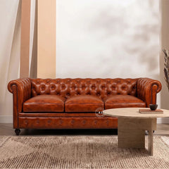 3 Seater Leather Sofa Arina Living