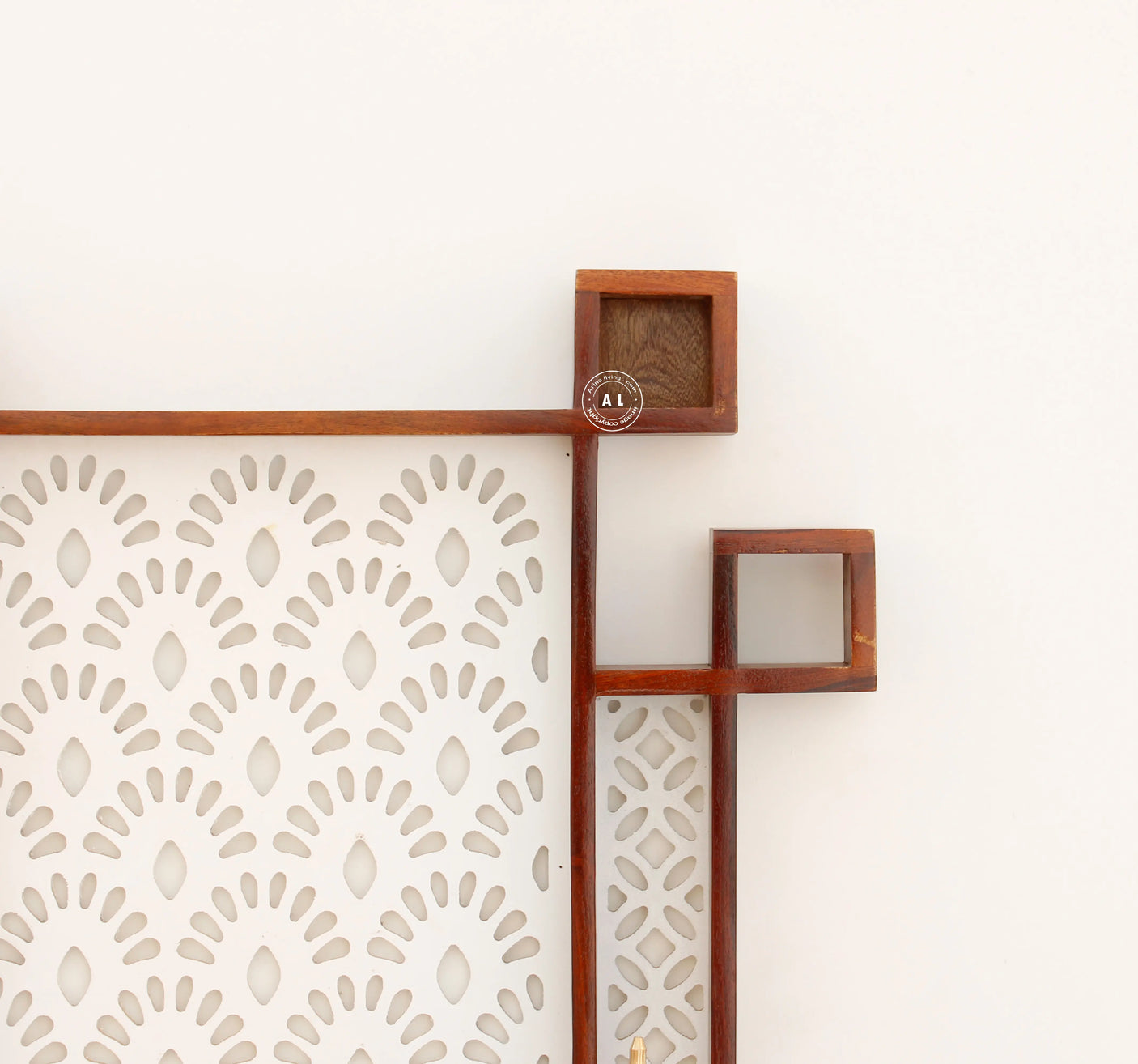 Plux Sheesham Wood Hanging Temple for Home - Honey finish Arina Living