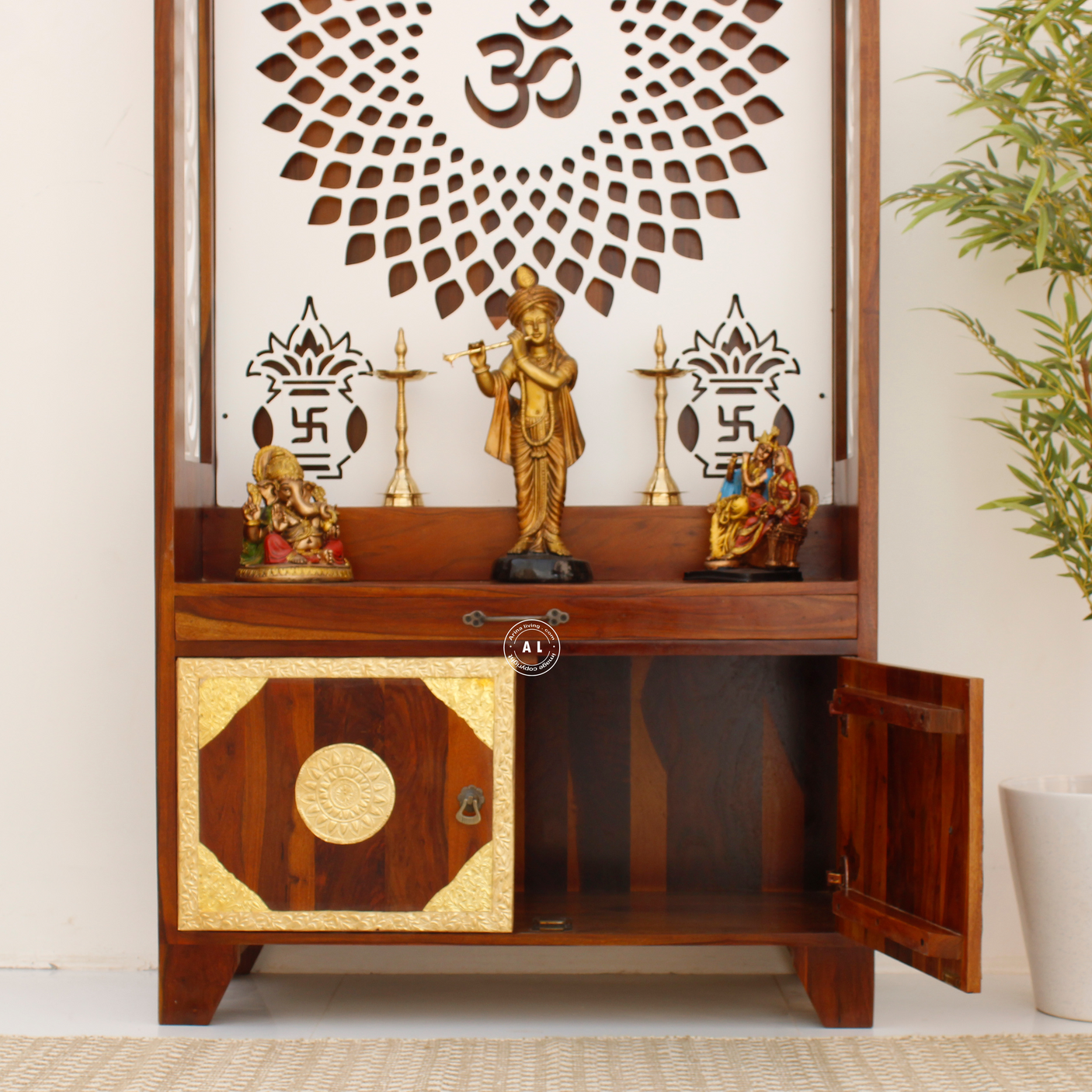 Holmen Sheesham Wood Home Temple full size