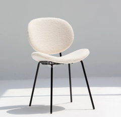 Swivel Modern Upholstered Chair in Boucle Fabric Arinaliving