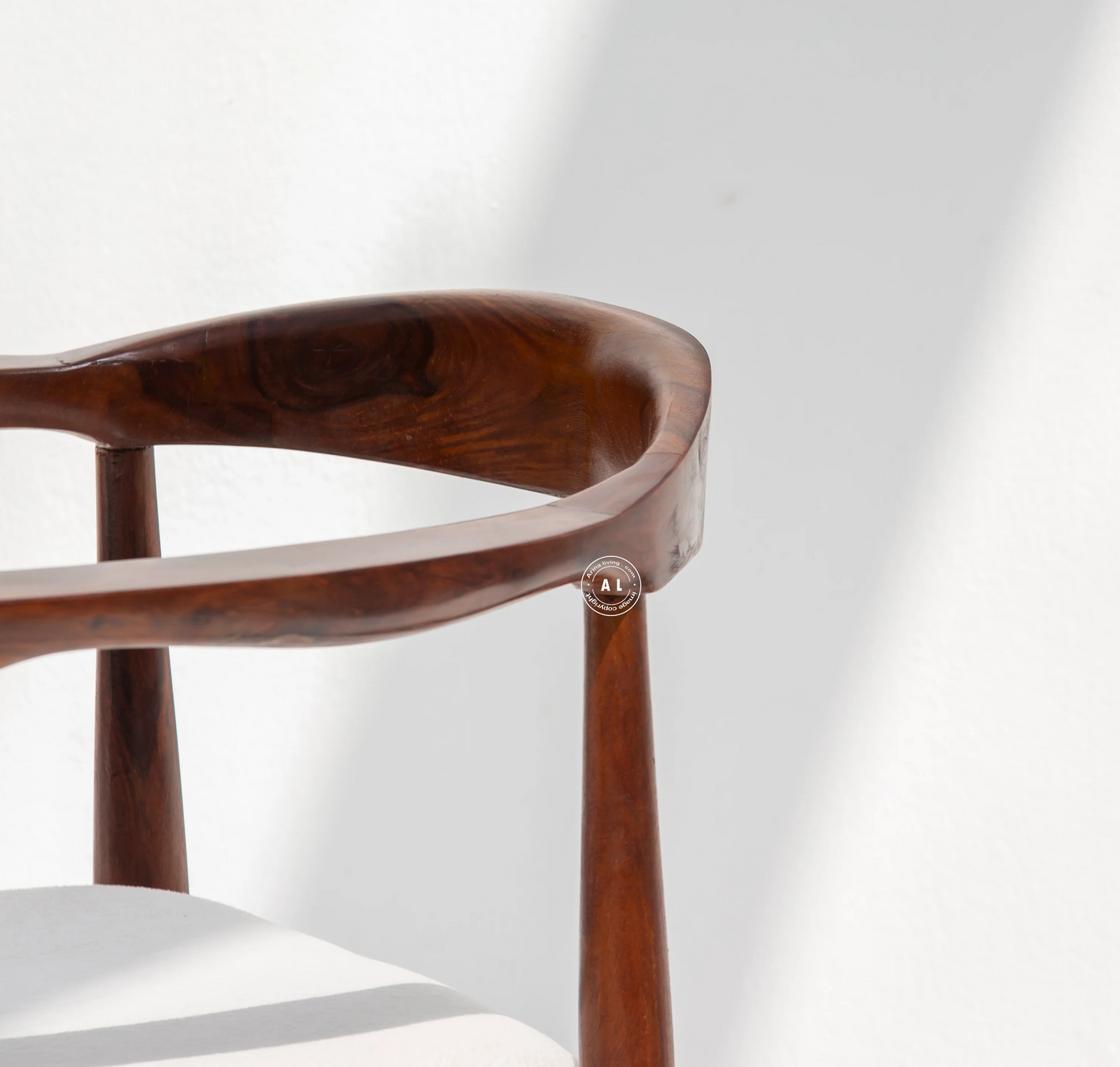 Dorsey Acacia Wood Dining Chair with Cushioned Seat – Honey Finish