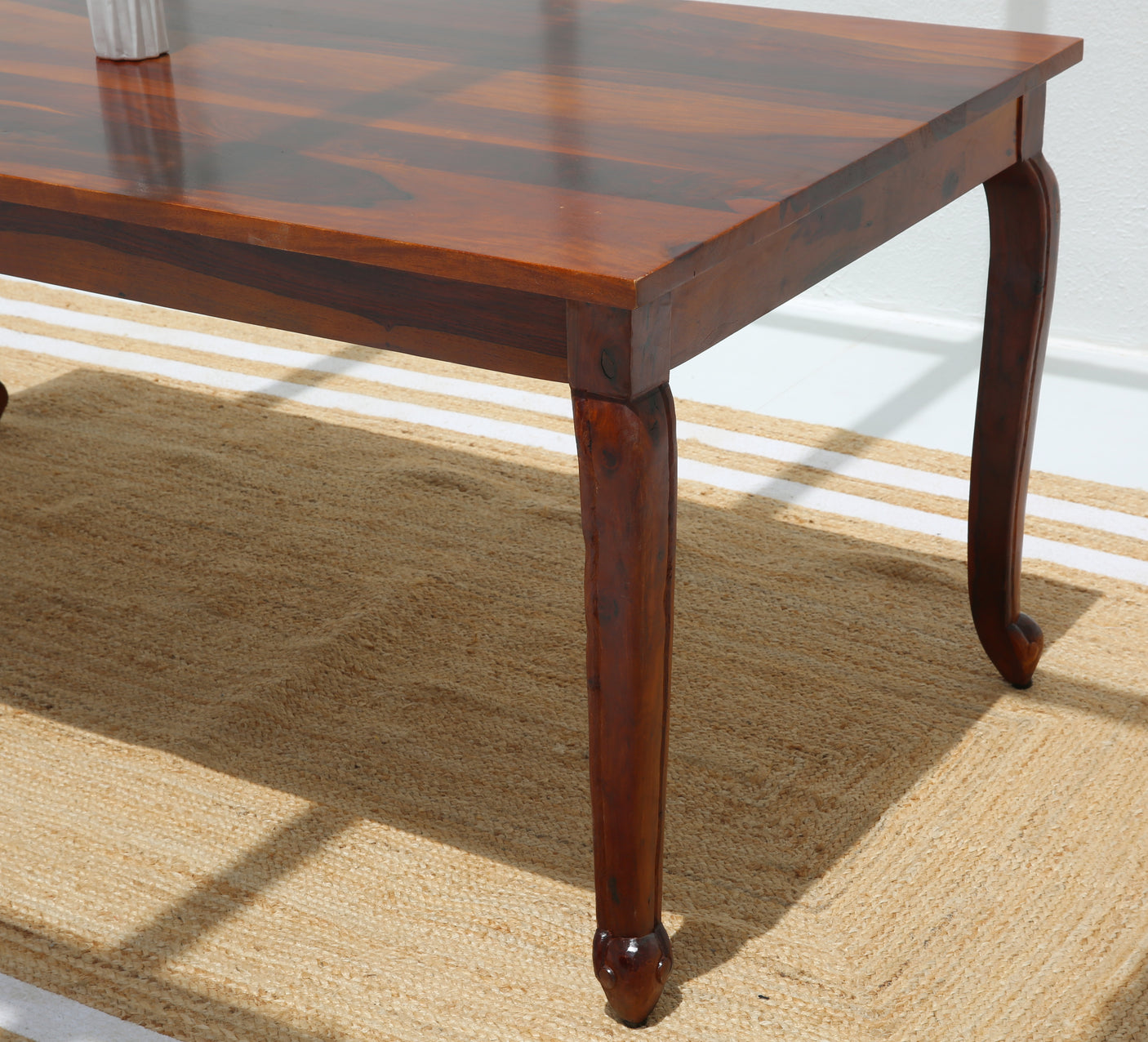 Sheesham Wood 6 Seater Dining Table – Only Table , Honey Finish Arina Living
