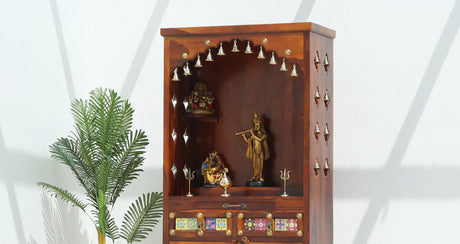 Home Temple for Living Room in India – Wooden Mandir Design Guide Arinaliving
