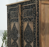 Dea Wooden Carved  Wardrobe with 2 Door