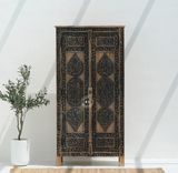 Dea Wooden Carved  Wardrobe with 2 Door