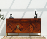 Bloom Sheesham Wood Cabinet & Sideboard with Storage – Honey Finish