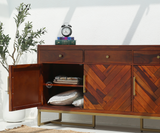 Bloom Sheesham Wood Cabinet & Sideboard with Storage – Honey Finish