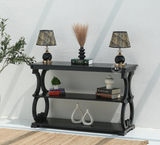 Forest mango wood console table - Black finish
