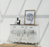 Morley Wooden 3 Door 3 Drawer Cabinet – White Finish