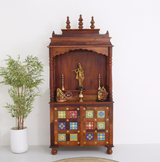 Flow Wooden Temple with Storage - Honey finish