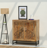 Tierra Wooden 2 Door Carved Cabinet
