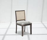 Scotts Mango Wood Dining Chair with Cane Back & Cushioned Seat – Walnut Finish