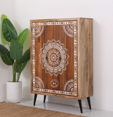 Solid Mango Wood Carved  Sideboard Arina Living
