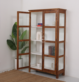 Winter Teak Wood Display Cabinet - Natural finish