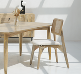 Solid Mango Wood Dining Chair - Natural finish , one pcs