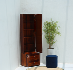 Sleek Sheesham Wood Dressing Table with Mirror & Storage – Honey Finish Arina Living
