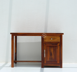 Cortex Sheesham Wood Study Table with Drawer & Door – Honey Finish