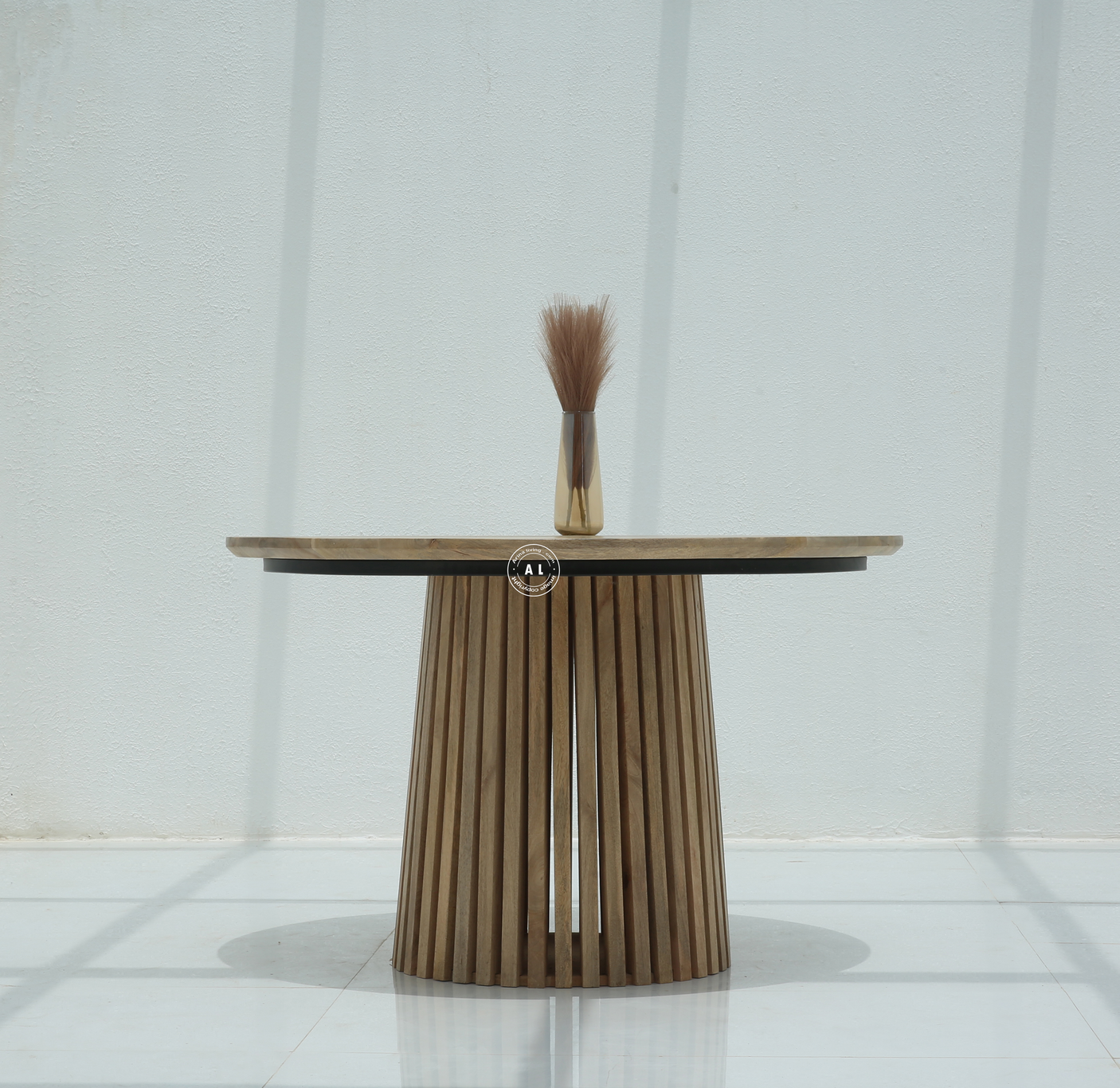 Nestor Mango Wood Round Dining Table – Natural Finish