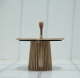 Nestor Mango Wood Round Dining Table – Natural Finish