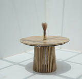 Nestor Mango Wood Round Dining Table – Natural Finish