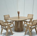 Nestor Mango Wood Round Dining Table – Natural Finish