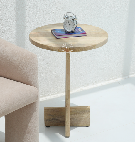 Suffy Mango Wood Side Table – Natural Finish Arina Living