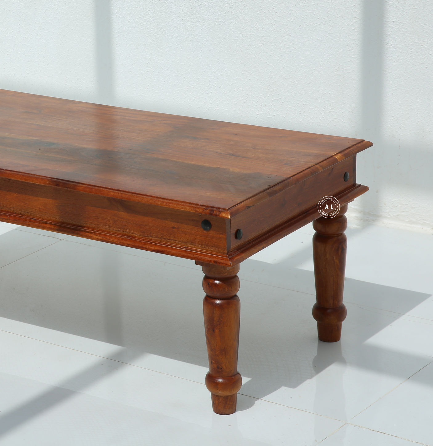 Meldrum Sheesham Wood Coffee Table – Honey Finish