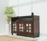 Brio 3 Door Sheesham Wood Sideboard & Cabinet - Walnut Finish