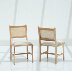 Knight rattan Dining Chair – Only One Pcs, Solid Acacia Wood Arina Living