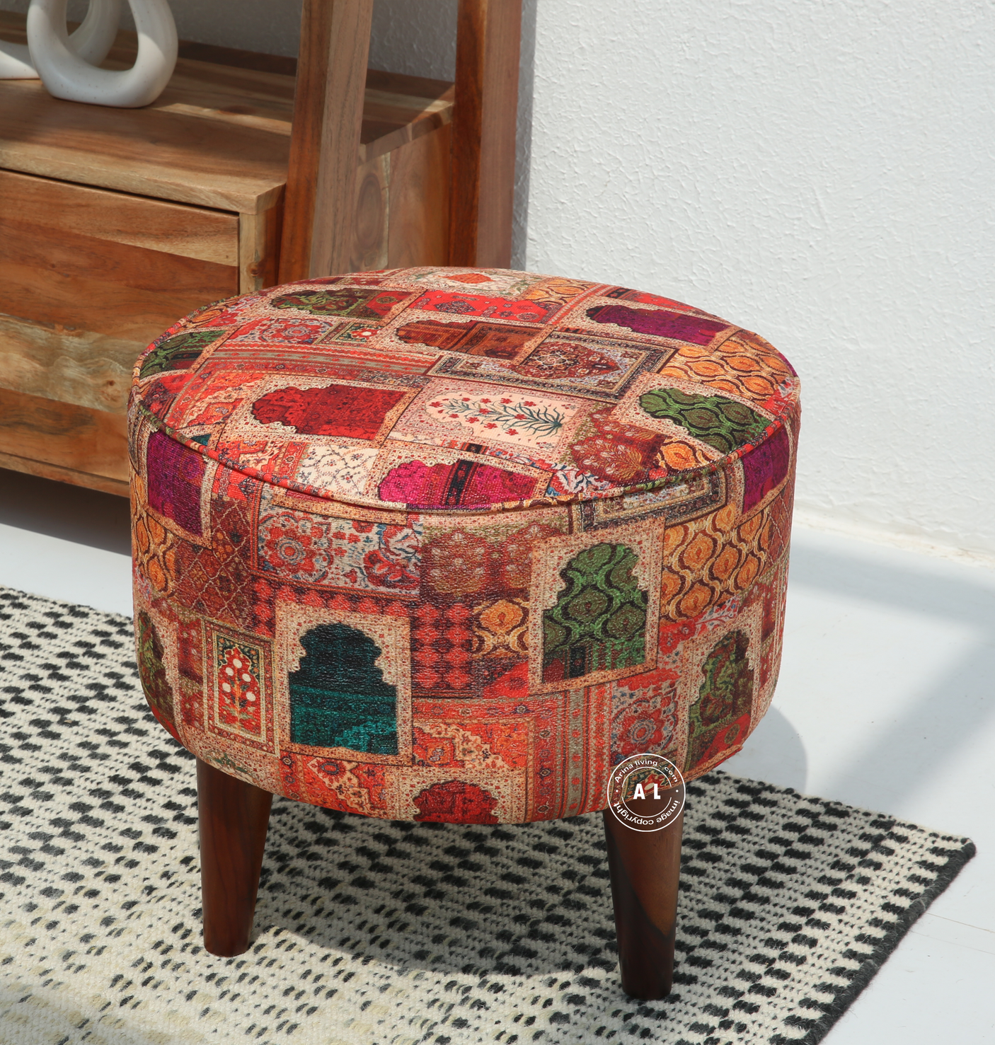 Wooden Ottoman Stools